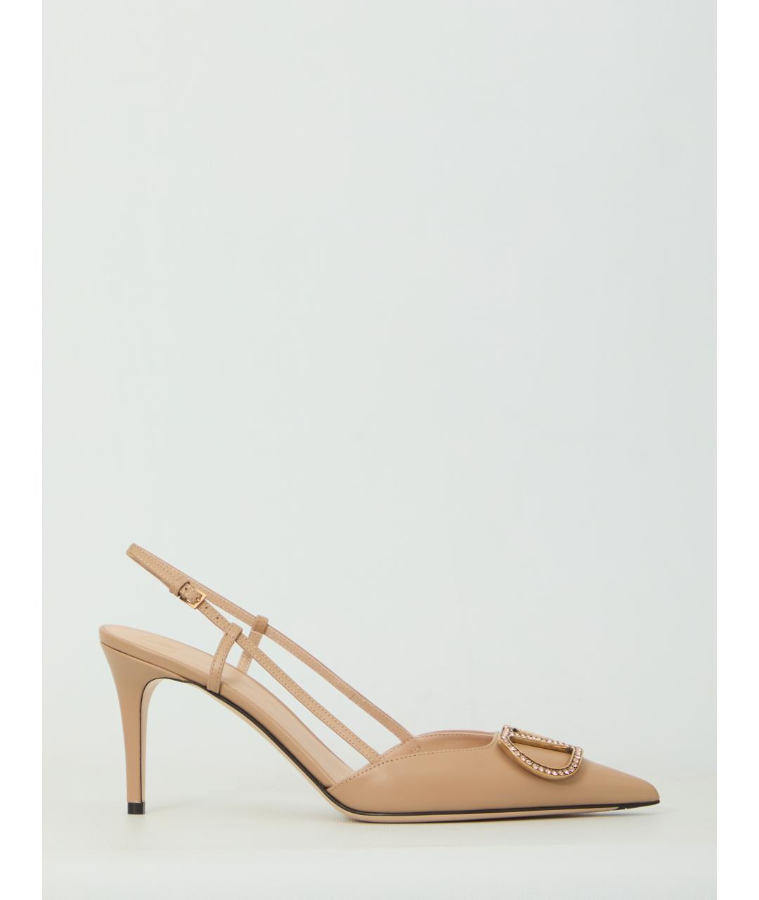 VALENTINO Розовые кожаные туфли, фото 6