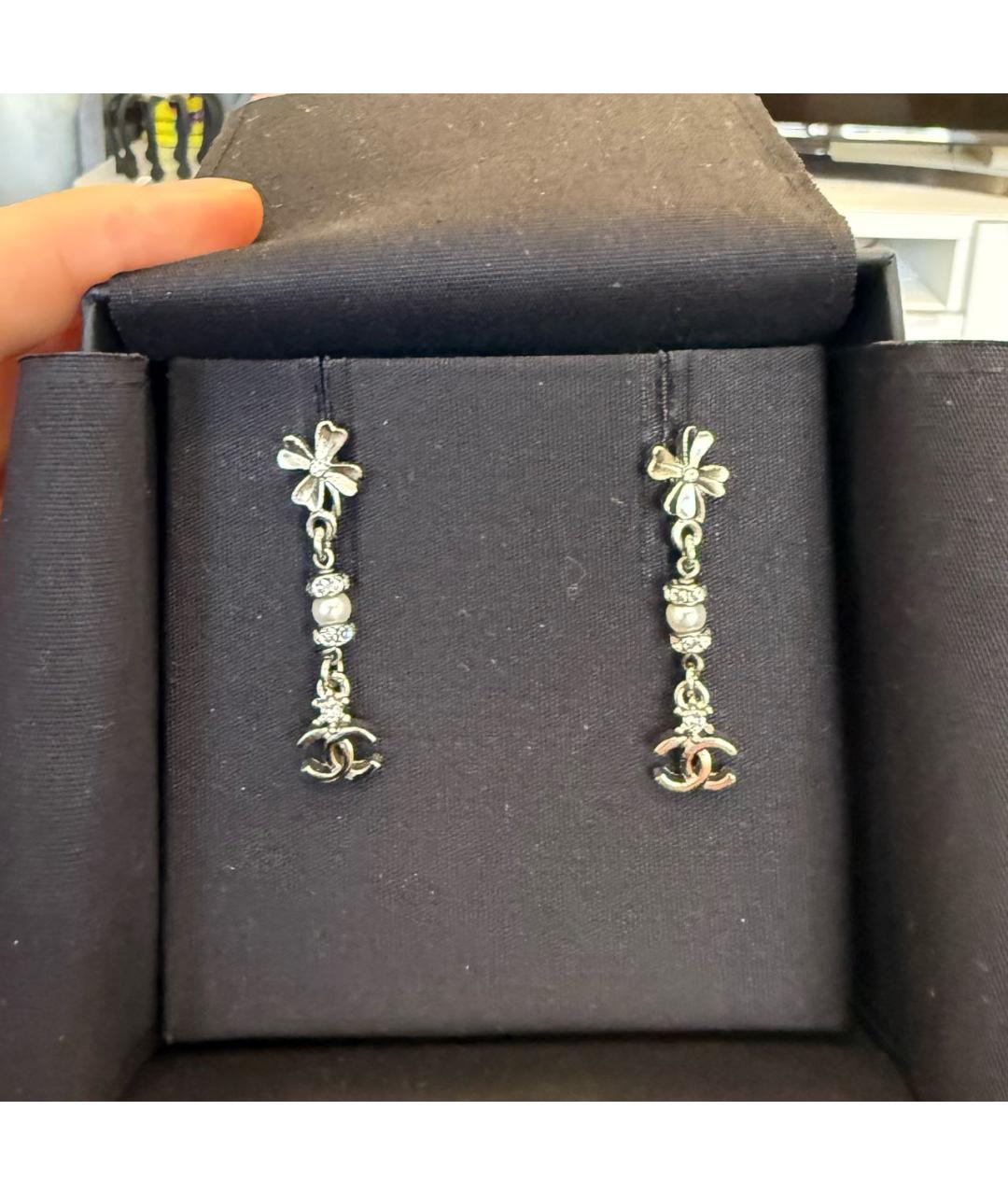 CHANEL Серебряные серьги, фото 4