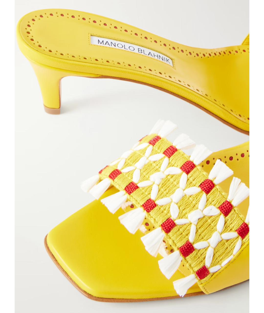 MANOLO BLAHNIK Желтые мюли, фото 4