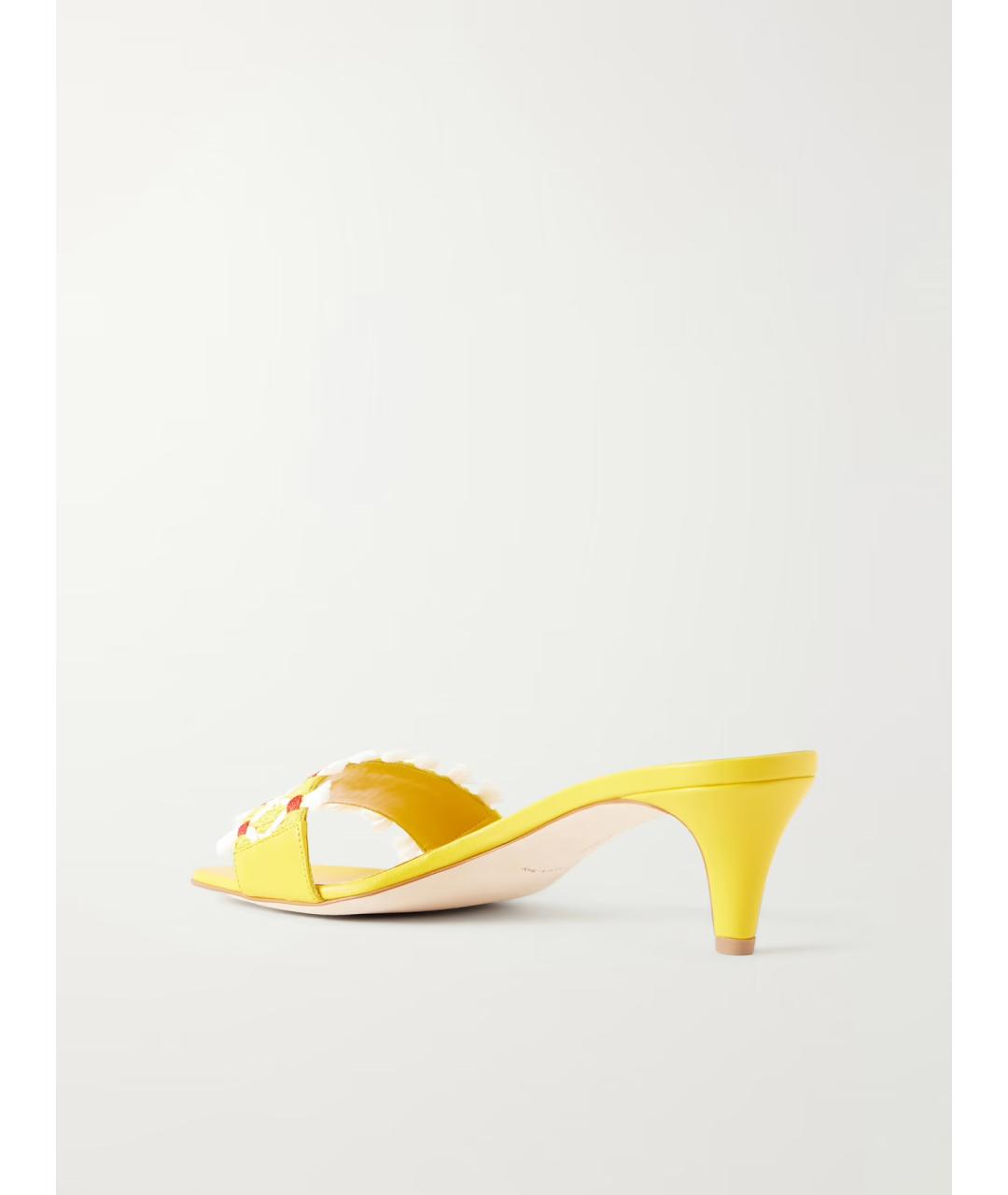 MANOLO BLAHNIK Желтые мюли, фото 5