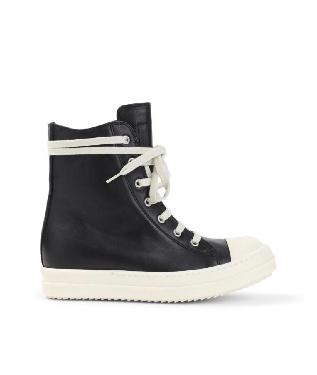 RICK OWENS Черные кожаные кеды, фото 9