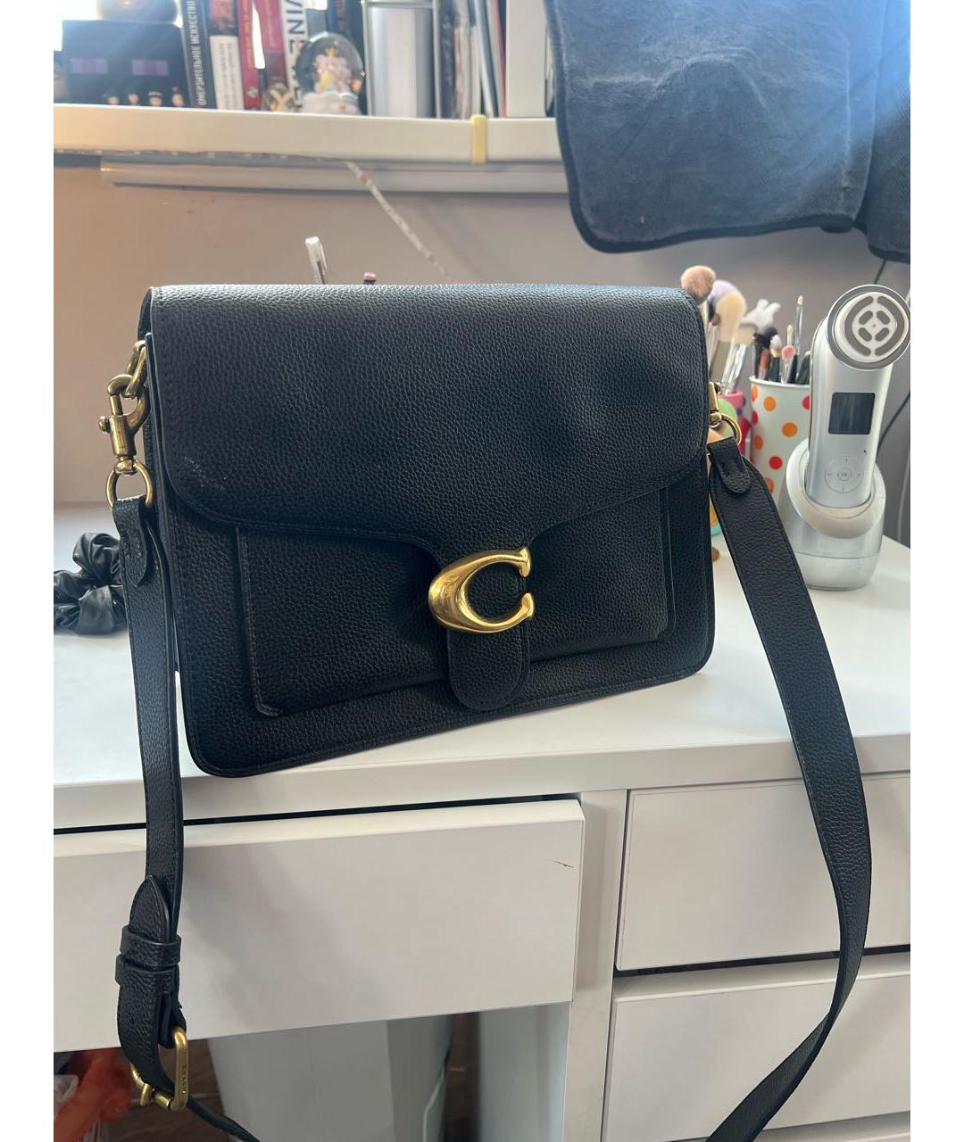 COACH Черная сумка тоут из искусственной кожи, фото 2
