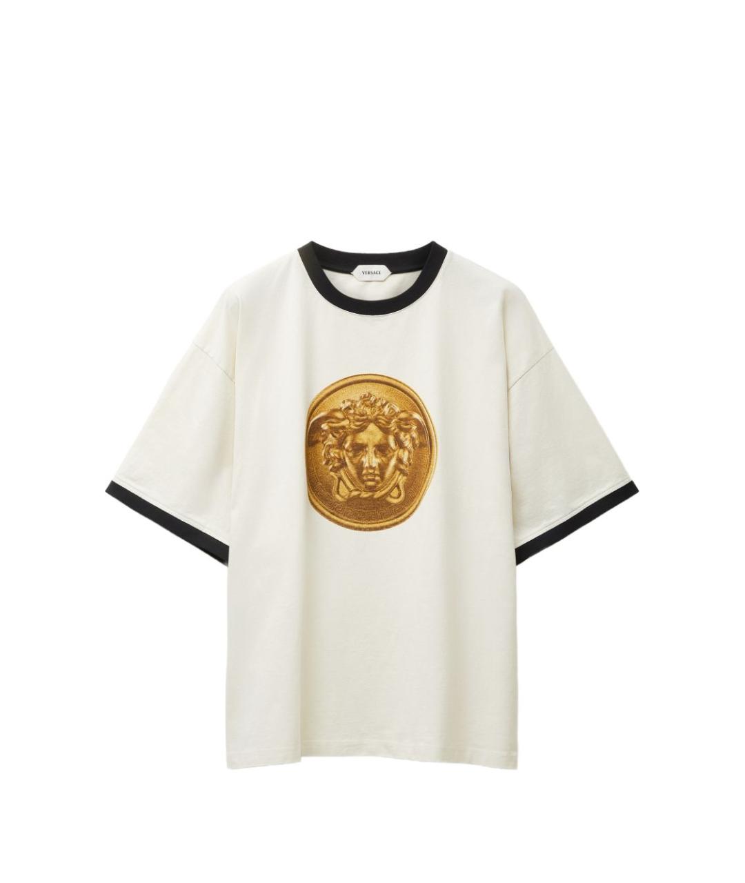 VERSACE Белая хлопковая футболка, фото 1