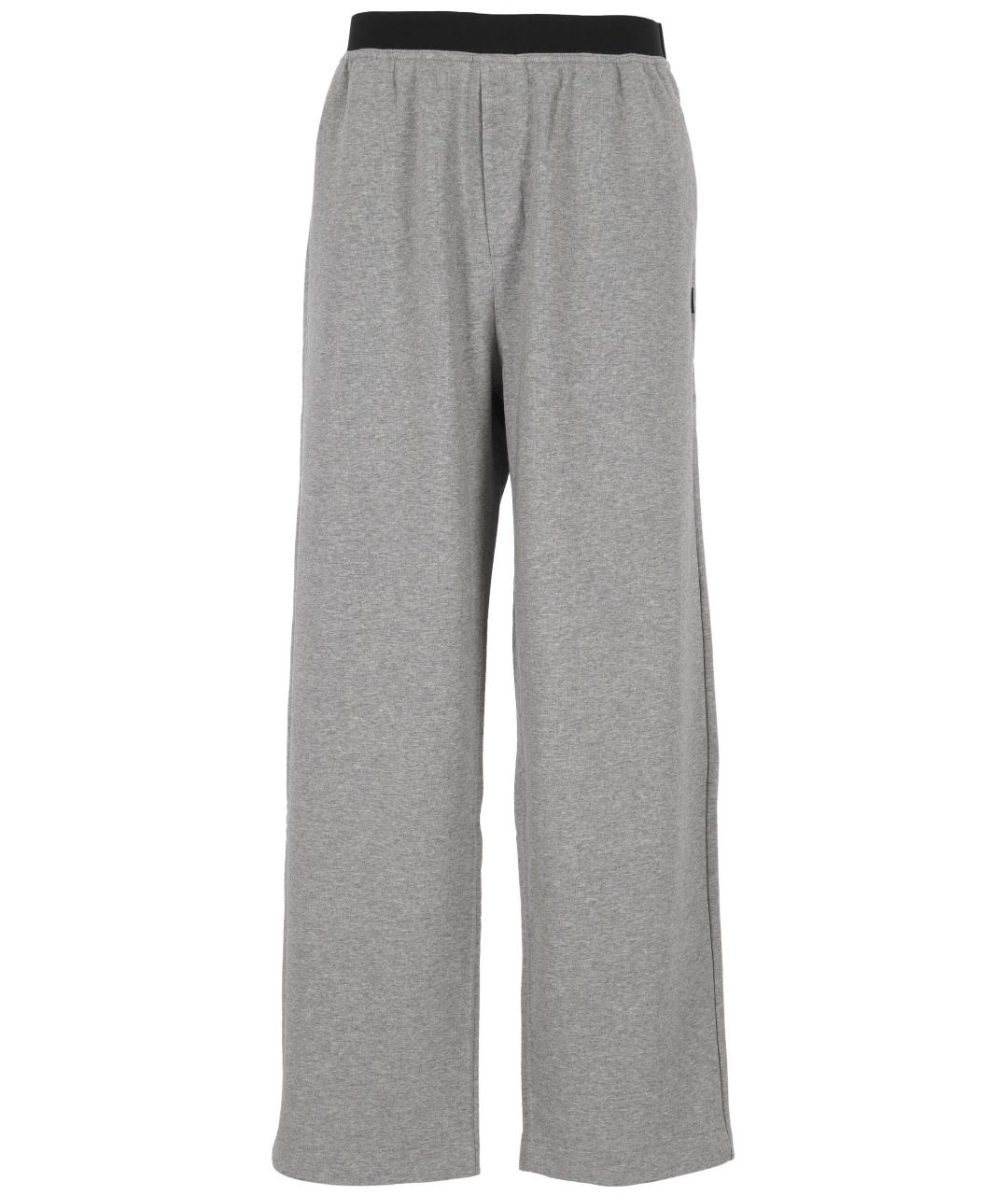 MM6 MAISON MARGIELA Серые хлопковые повседневные брюки, фото 1