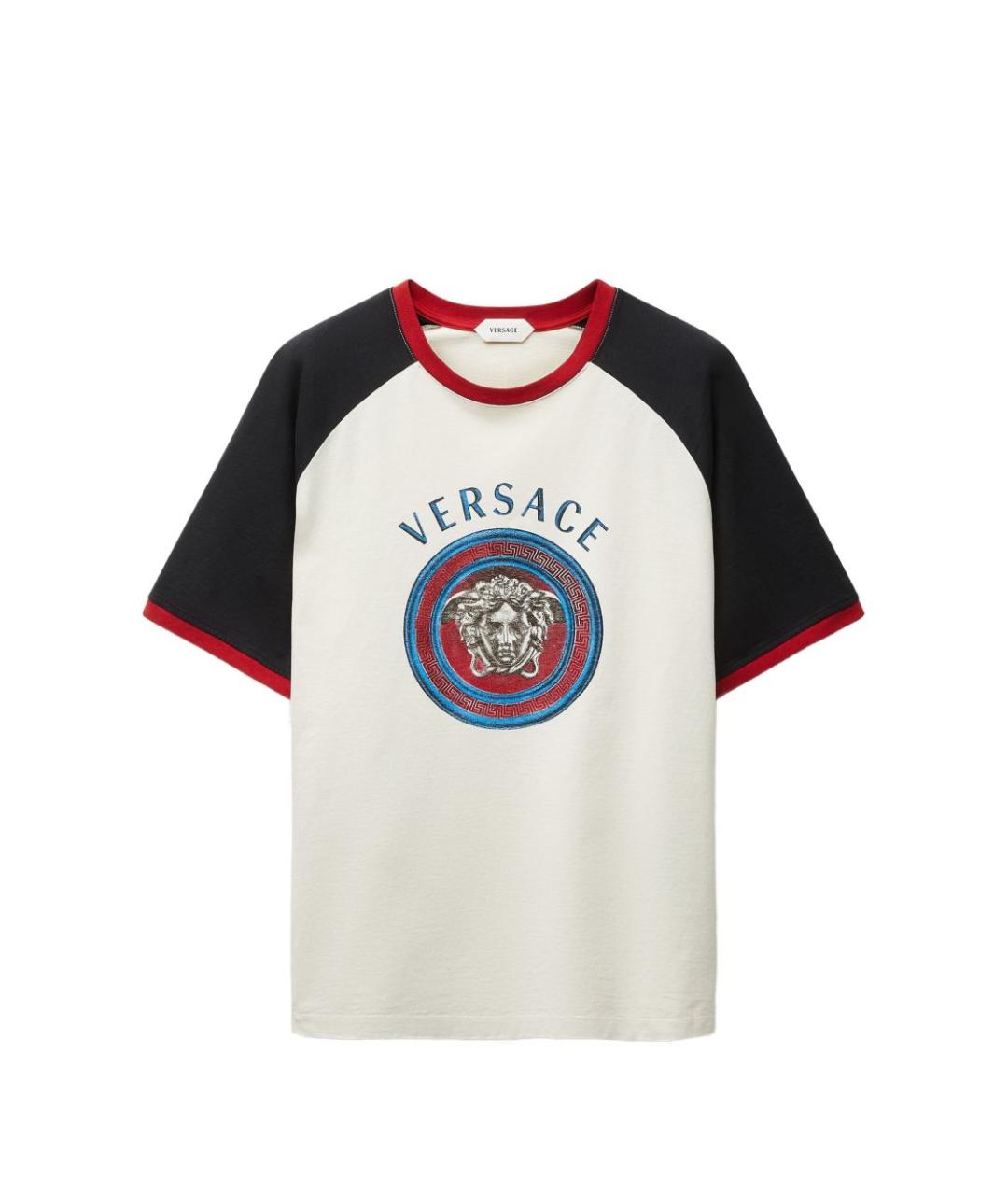 VERSACE Мульти хлопковая футболка, фото 1