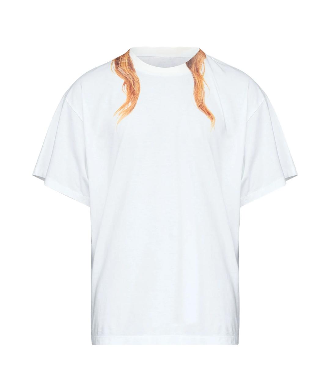 MM6 MAISON MARGIELA Белая хлопковая футболка, фото 1