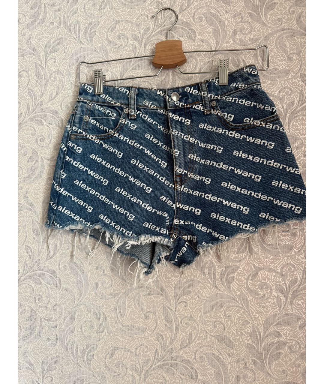 ALEXANDER WANG Синие деним шорты, фото 2