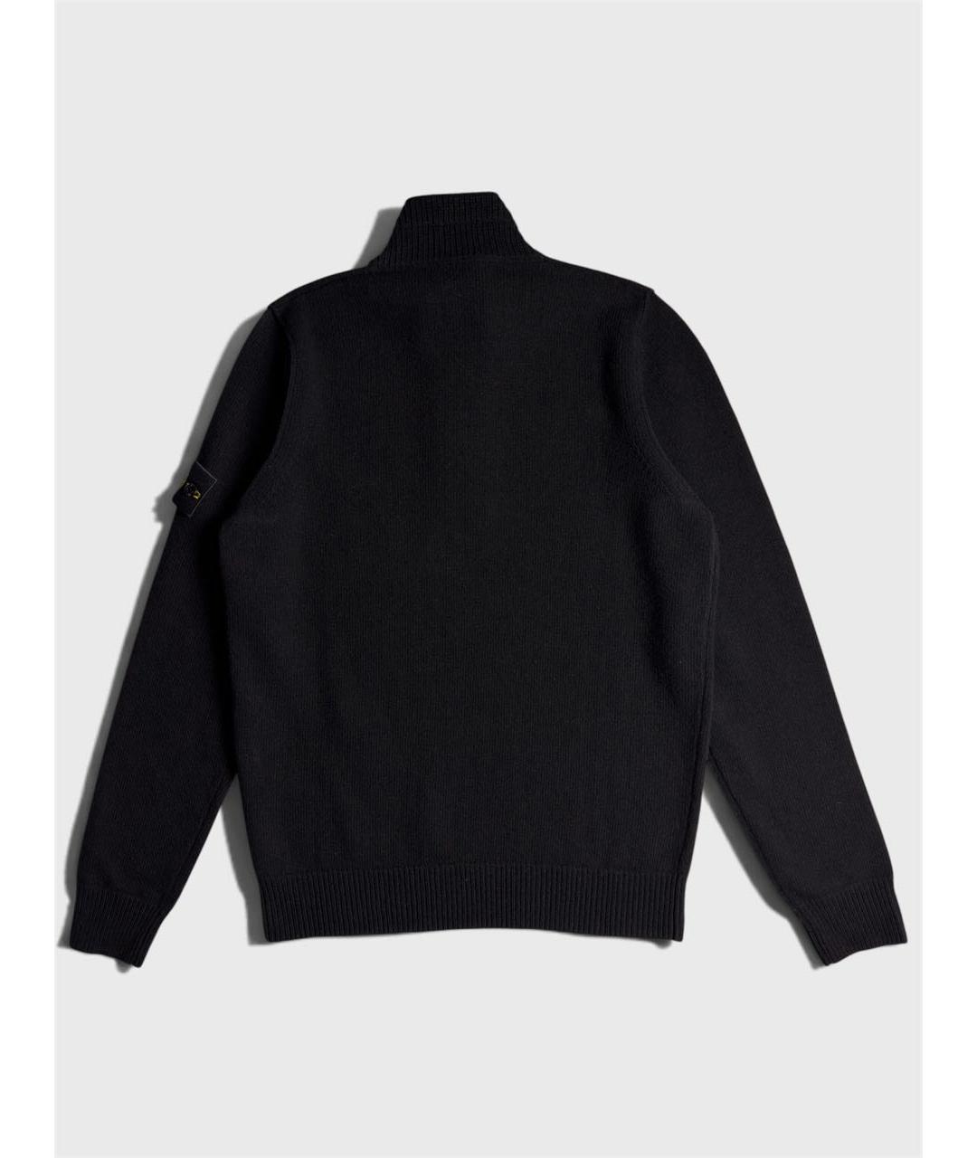 STONE ISLAND Черный шерстяной джемпер / свитер, фото 2