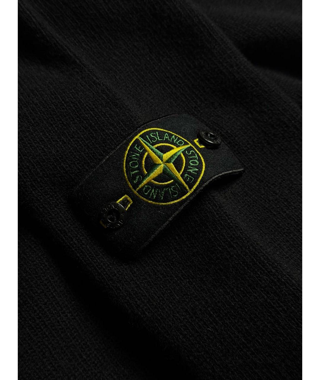 STONE ISLAND Черный шерстяной джемпер / свитер, фото 4