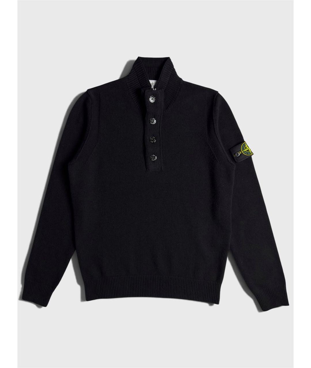 STONE ISLAND Черный шерстяной джемпер / свитер, фото 6