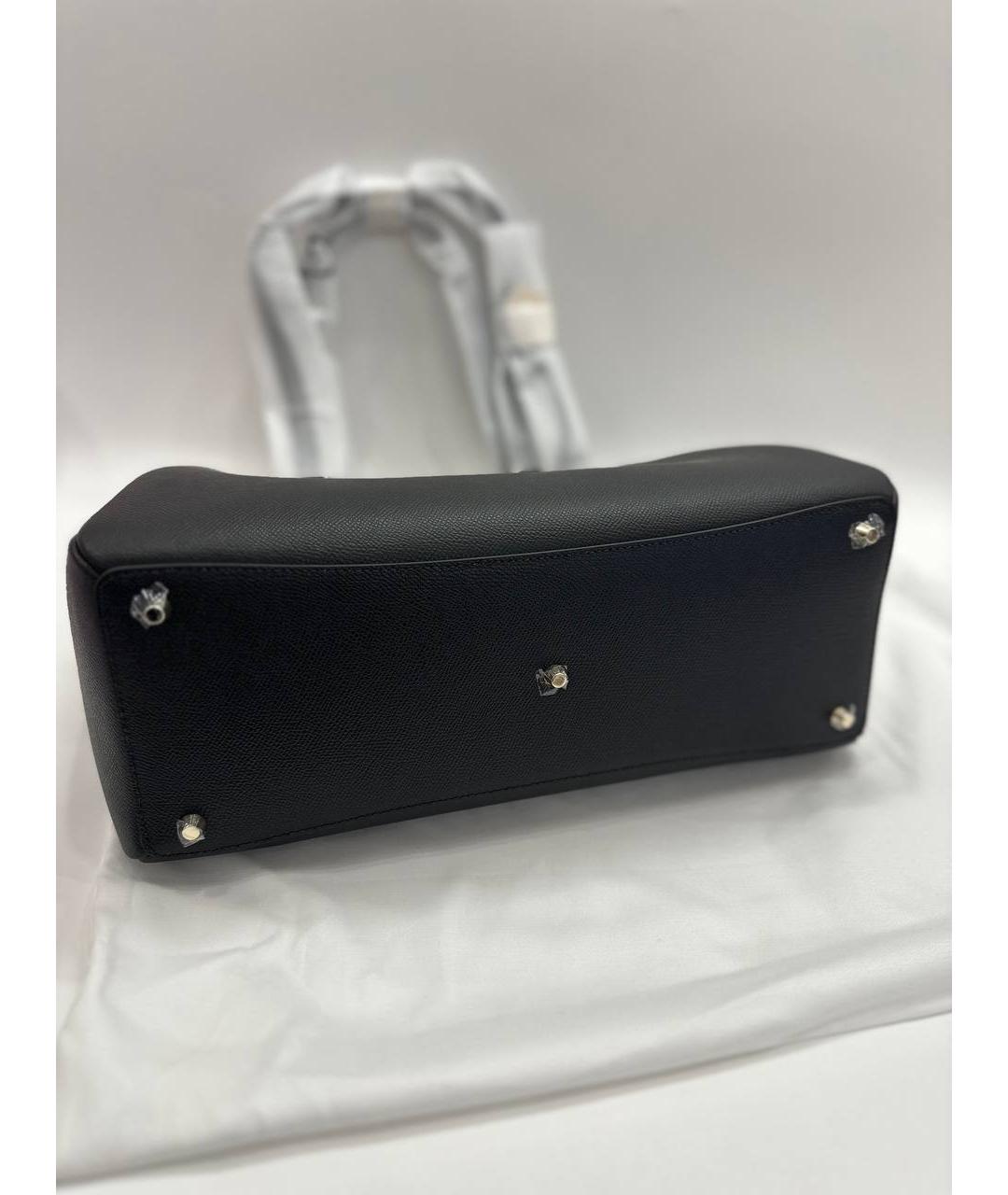 FURLA Черная кожаная сумка тоут, фото 6