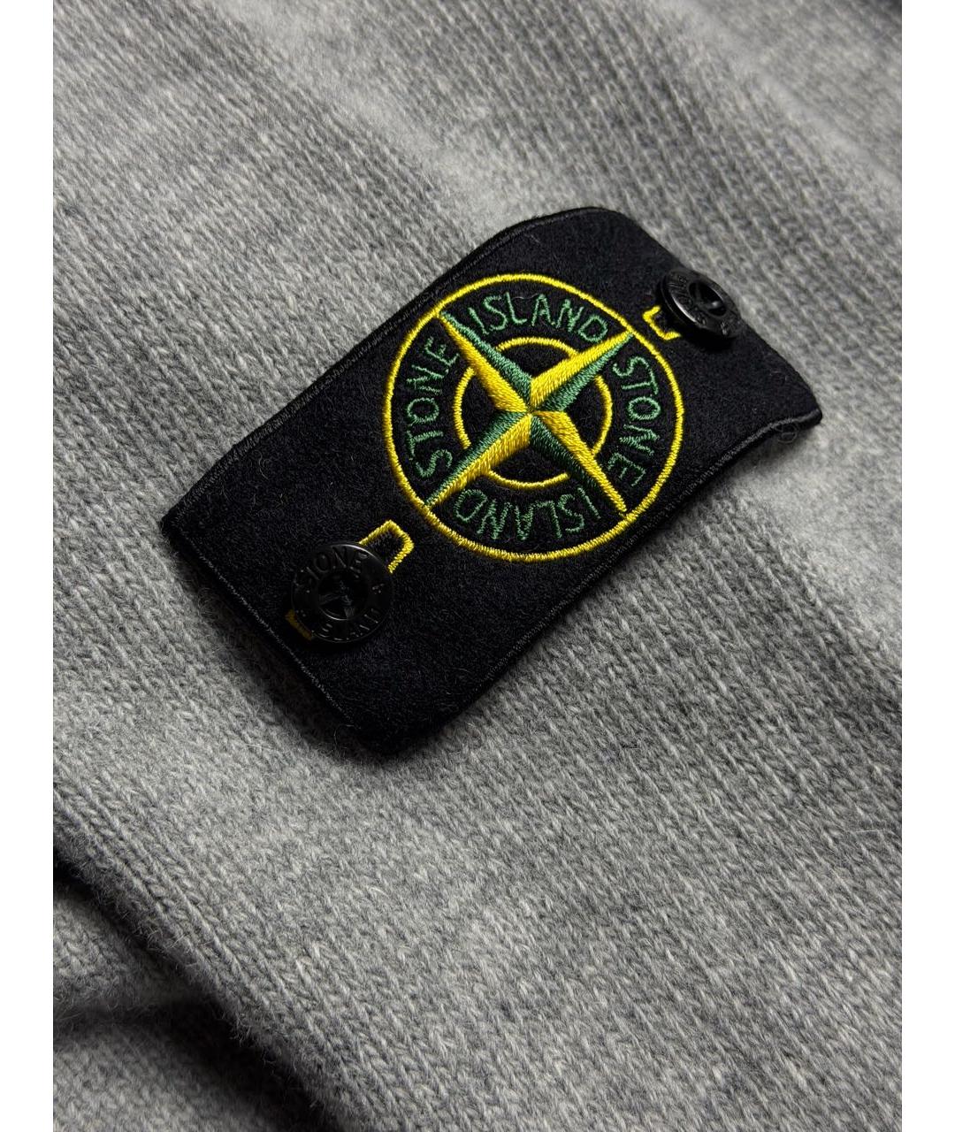 STONE ISLAND Серый шерстяной джемпер / свитер, фото 4