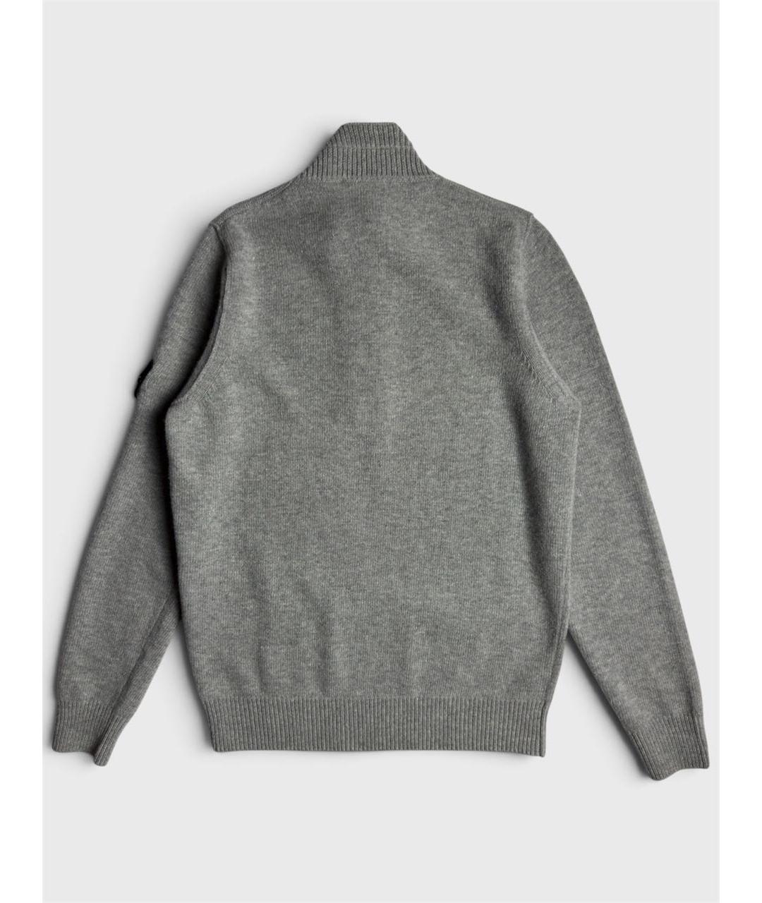 STONE ISLAND Серый шерстяной джемпер / свитер, фото 2