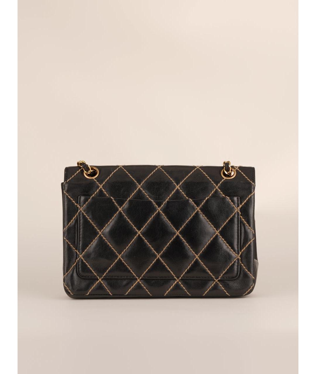 CHANEL Черная кожаная сумка через плечо, фото 4