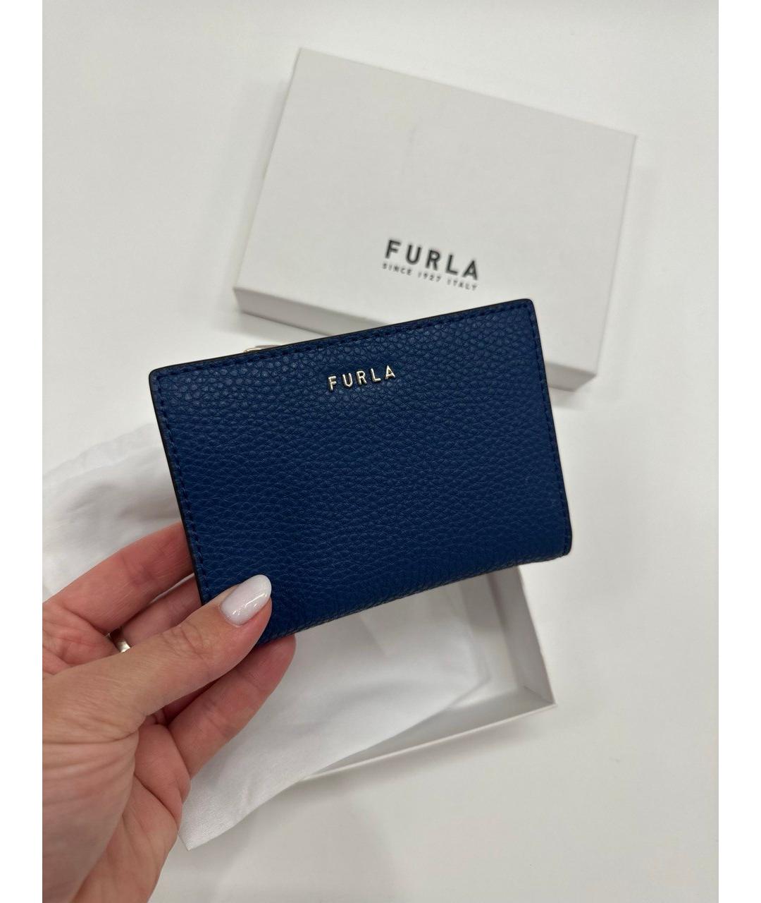 FURLA Синий кожаный кошелек, фото 3