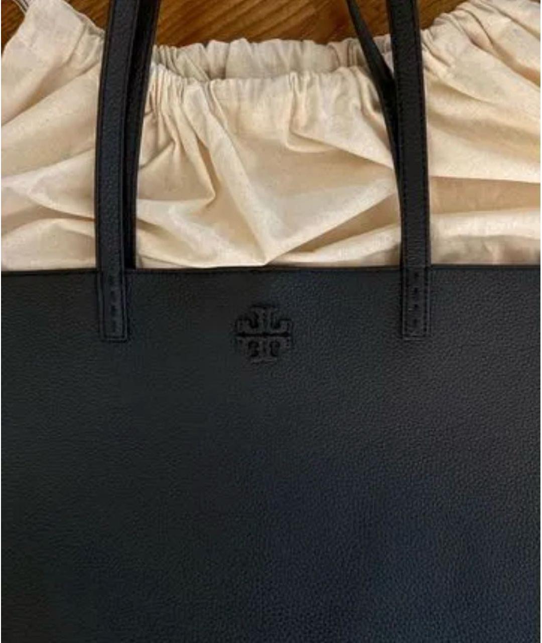 TORY BURCH Черная кожаная сумка через плечо, фото 2