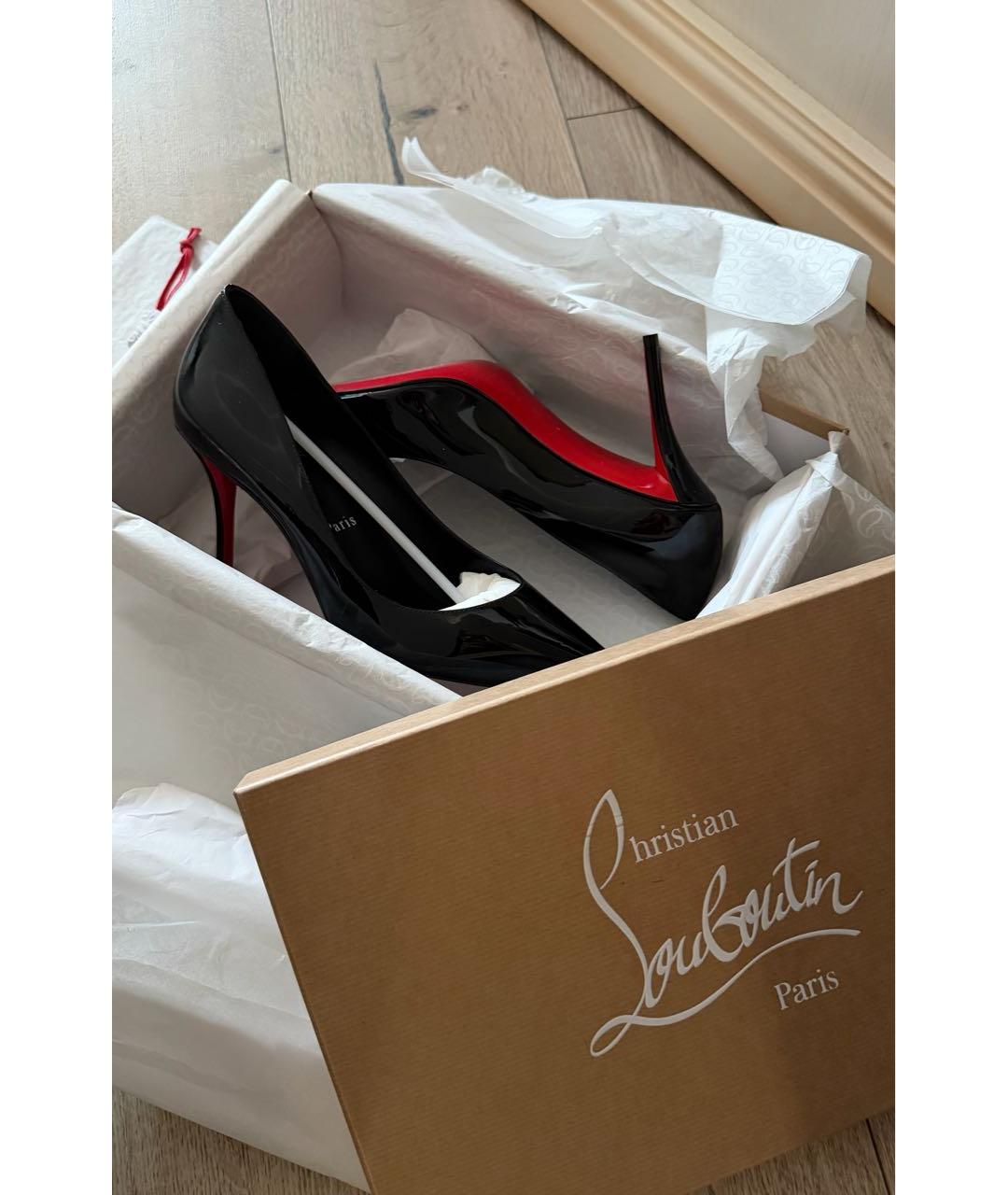 CHRISTIAN LOUBOUTIN Черные туфли из лакированной кожи, фото 2