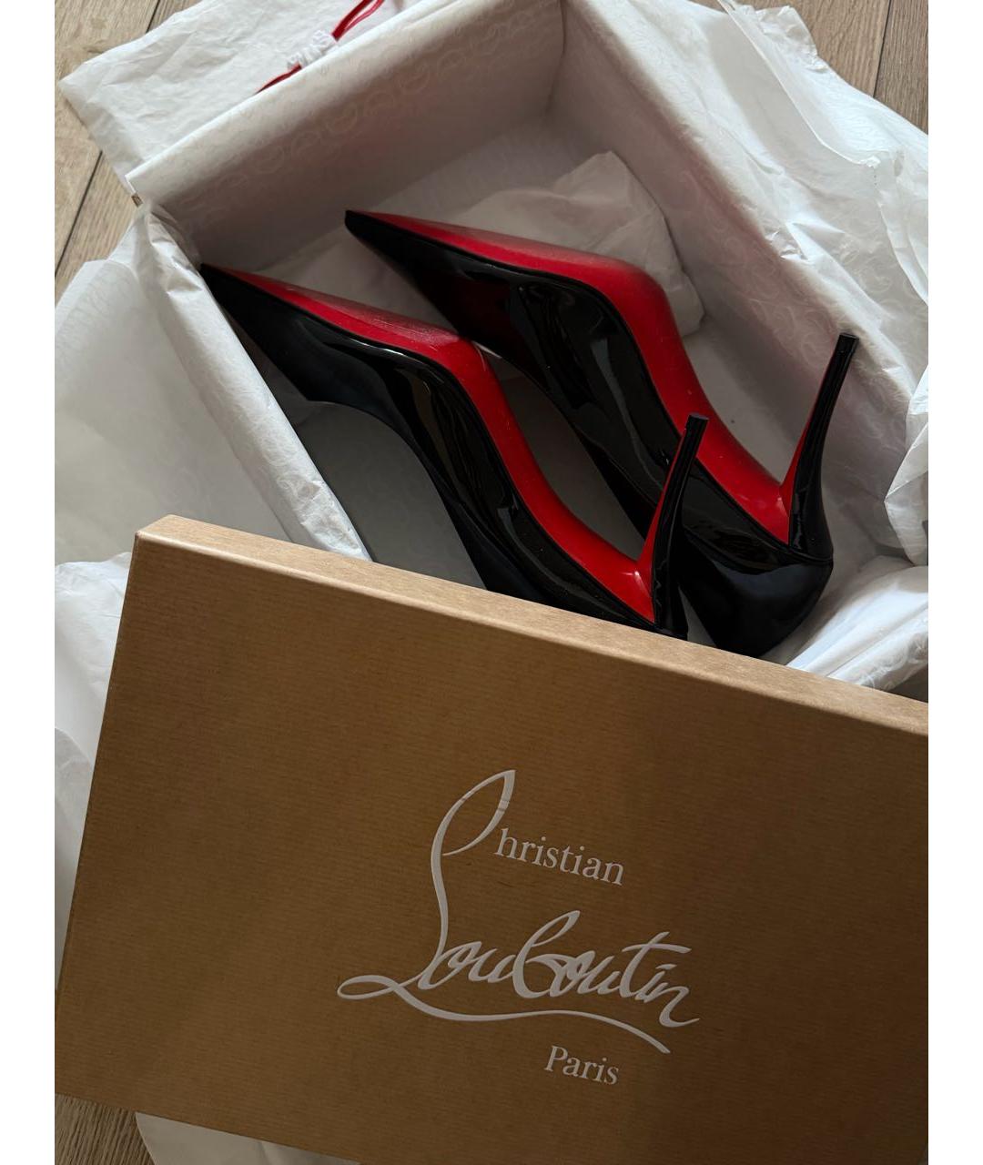CHRISTIAN LOUBOUTIN Черные туфли из лакированной кожи, фото 3