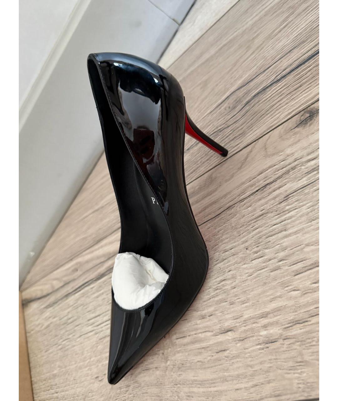 CHRISTIAN LOUBOUTIN Черные туфли из лакированной кожи, фото 4