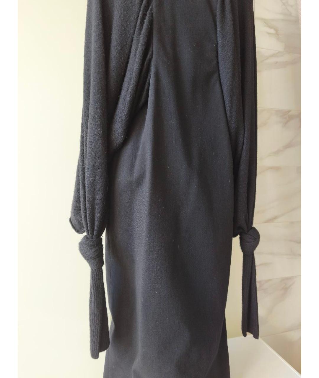 RICK OWENS Черное шерстяное пальто, фото 6