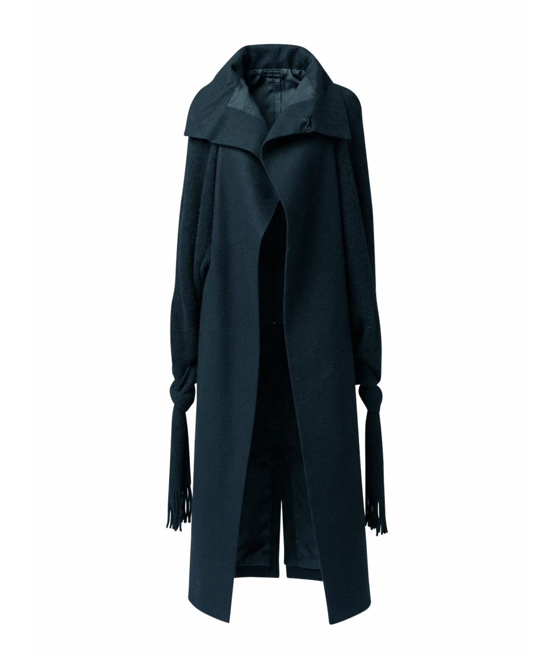 RICK OWENS Черное шерстяное пальто, фото 1