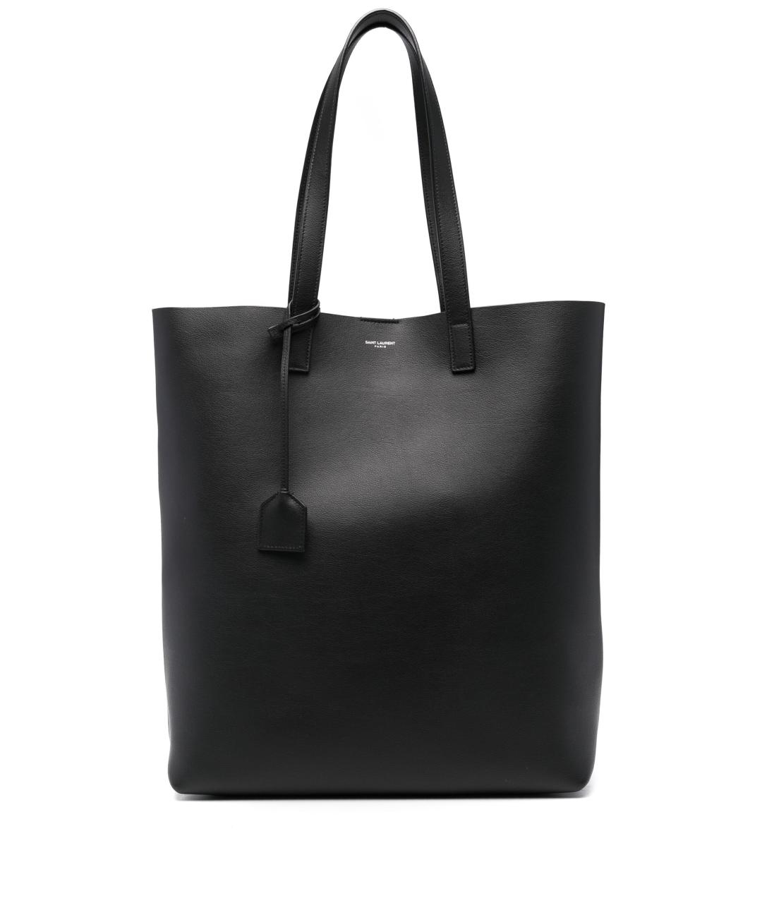 SAINT LAURENT Черная кожаная сумка на плечо, фото 1