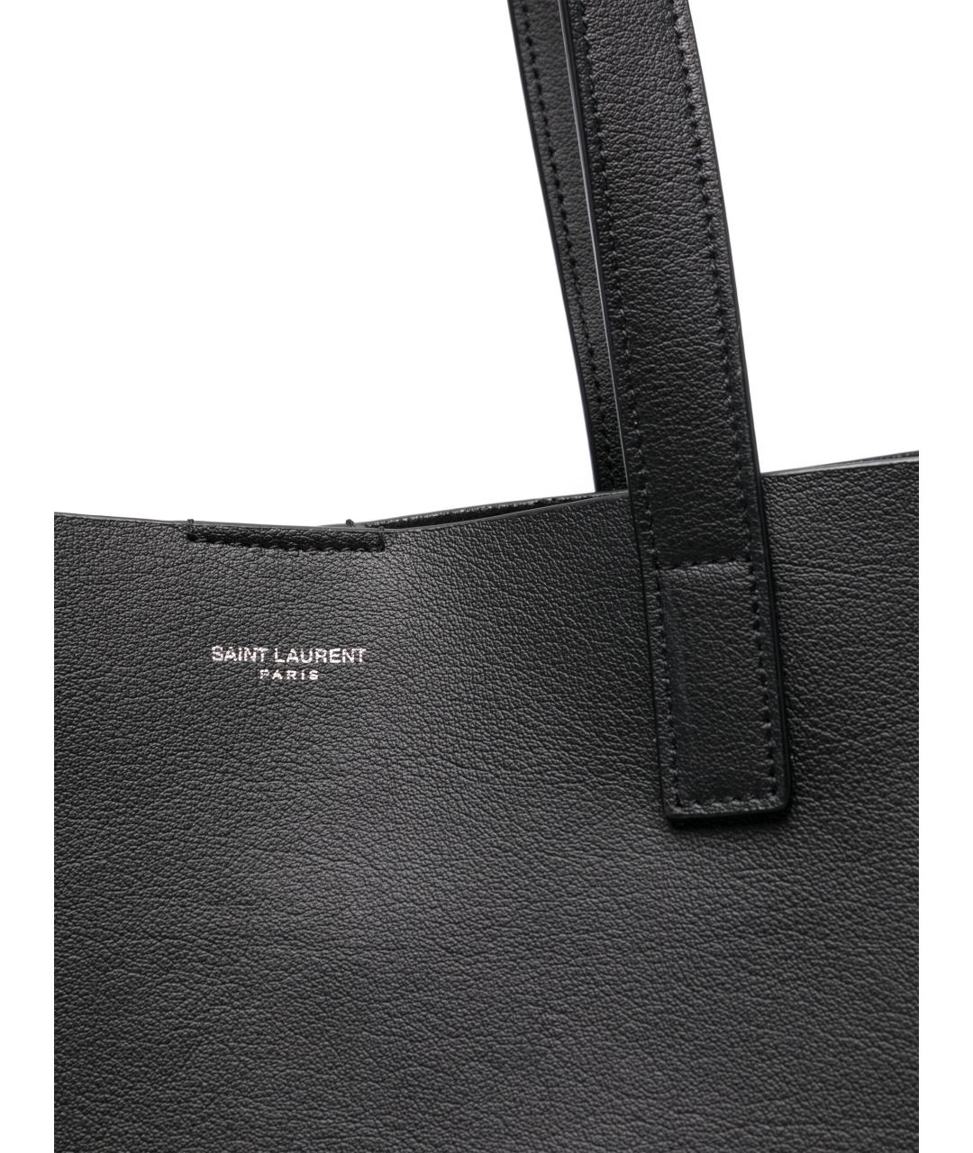 SAINT LAURENT Черная кожаная сумка на плечо, фото 3