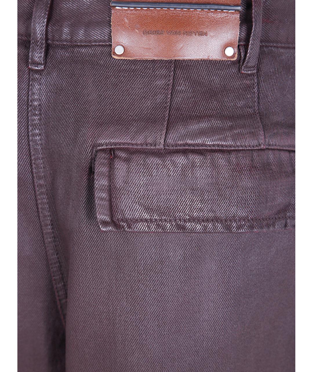 DRIES VAN NOTEN Розовые хлопковые прямые джинсы, фото 3