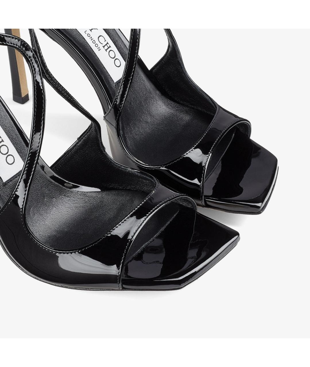 JIMMY CHOO Черные кожаные босоножки, фото 3
