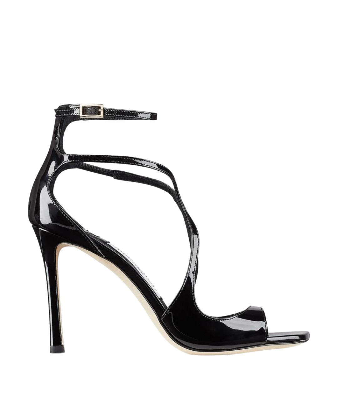 JIMMY CHOO Черные кожаные босоножки, фото 1