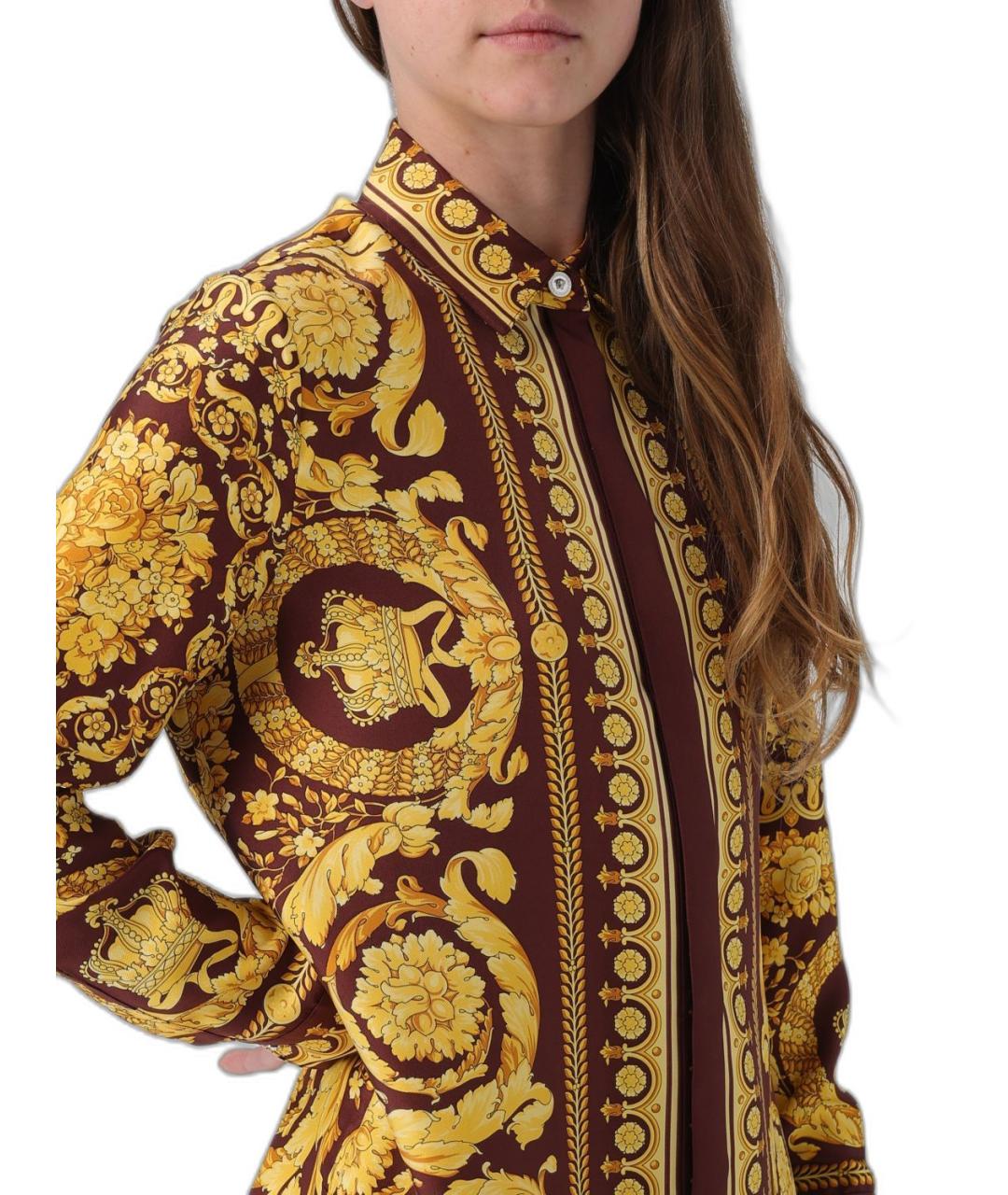 VERSACE Мульти шелковая рубашка, фото 5