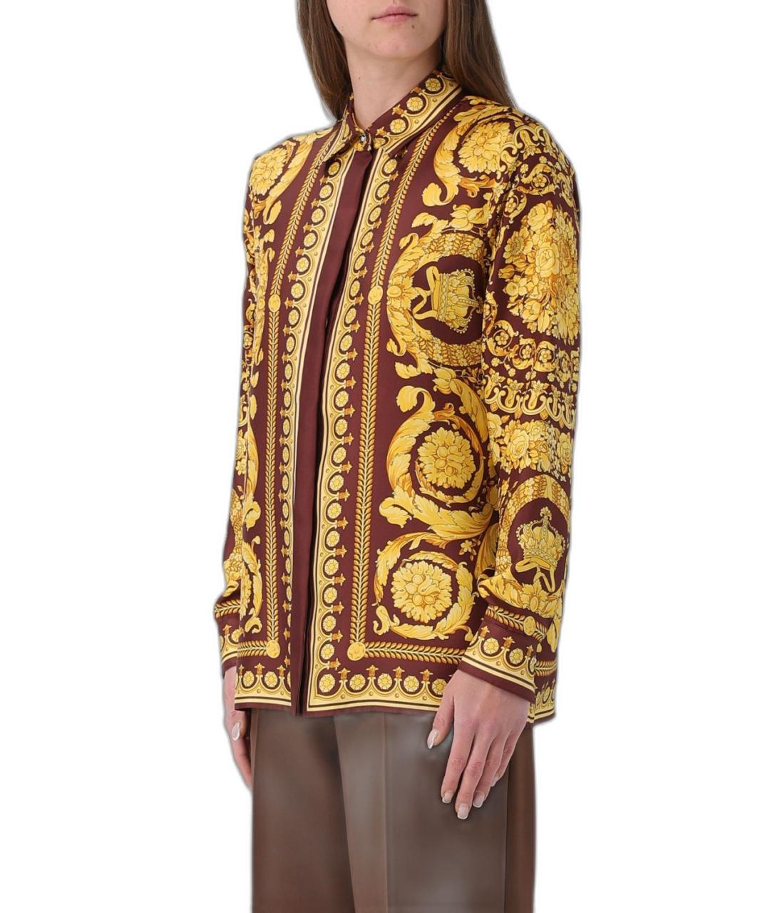 VERSACE Мульти шелковая рубашка, фото 4