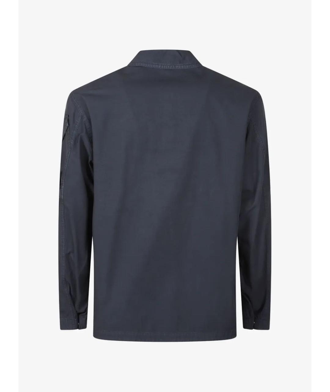 STONE ISLAND Синяя хлопковая кэжуал рубашка, фото 2