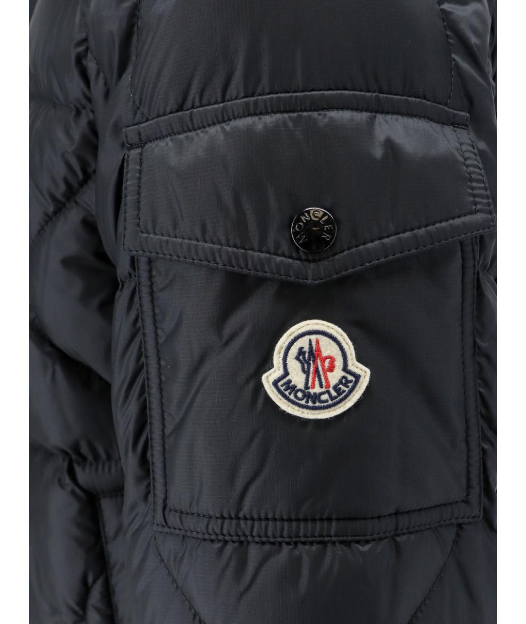 MONCLER Черная полиамидовая куртка, фото 3