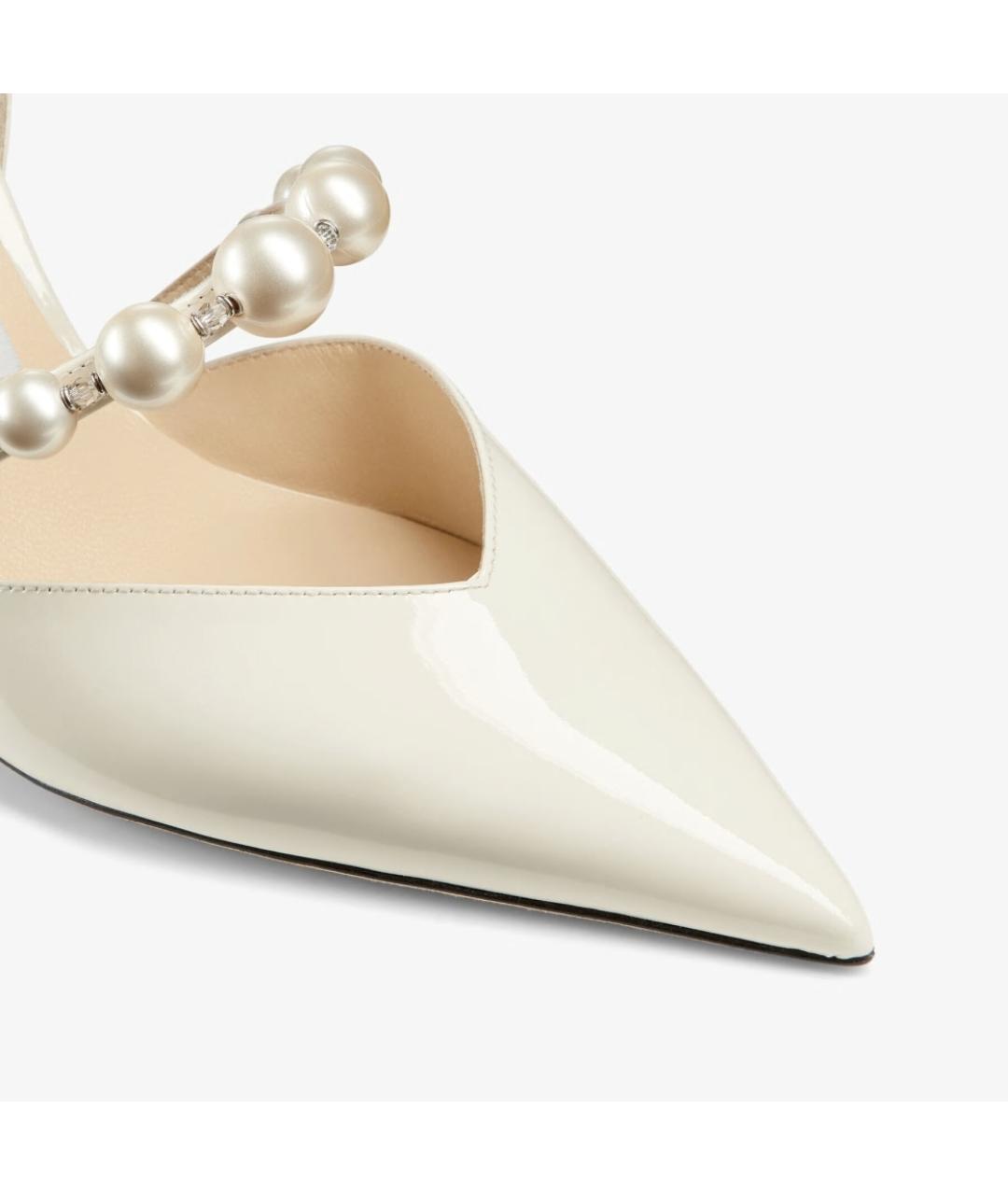 JIMMY CHOO Белые кожаные туфли, фото 3