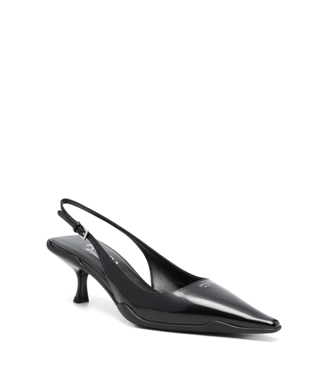 PRADA Черные кожаные туфли, фото 4