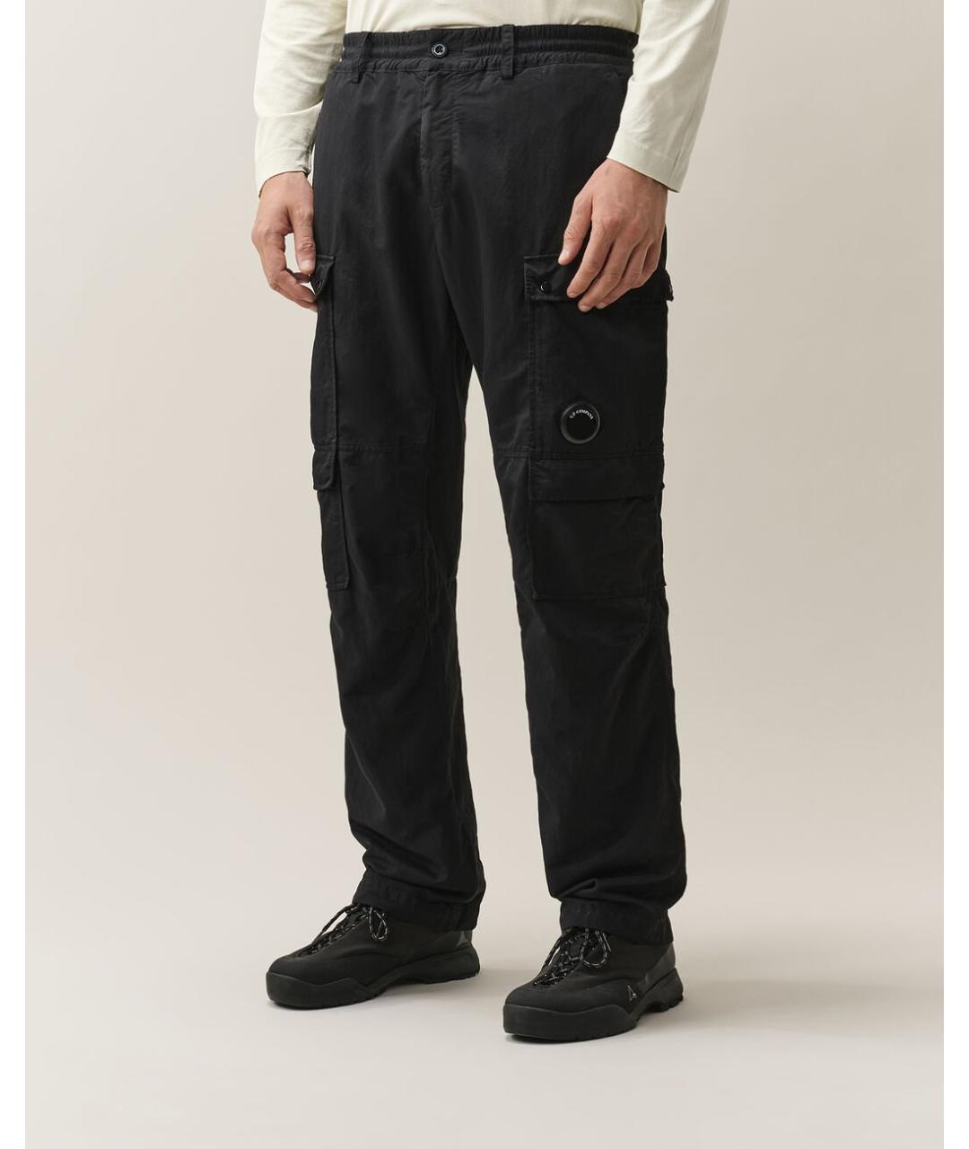 CP COMPANY Черные полиамидовые повседневные брюки, фото 2