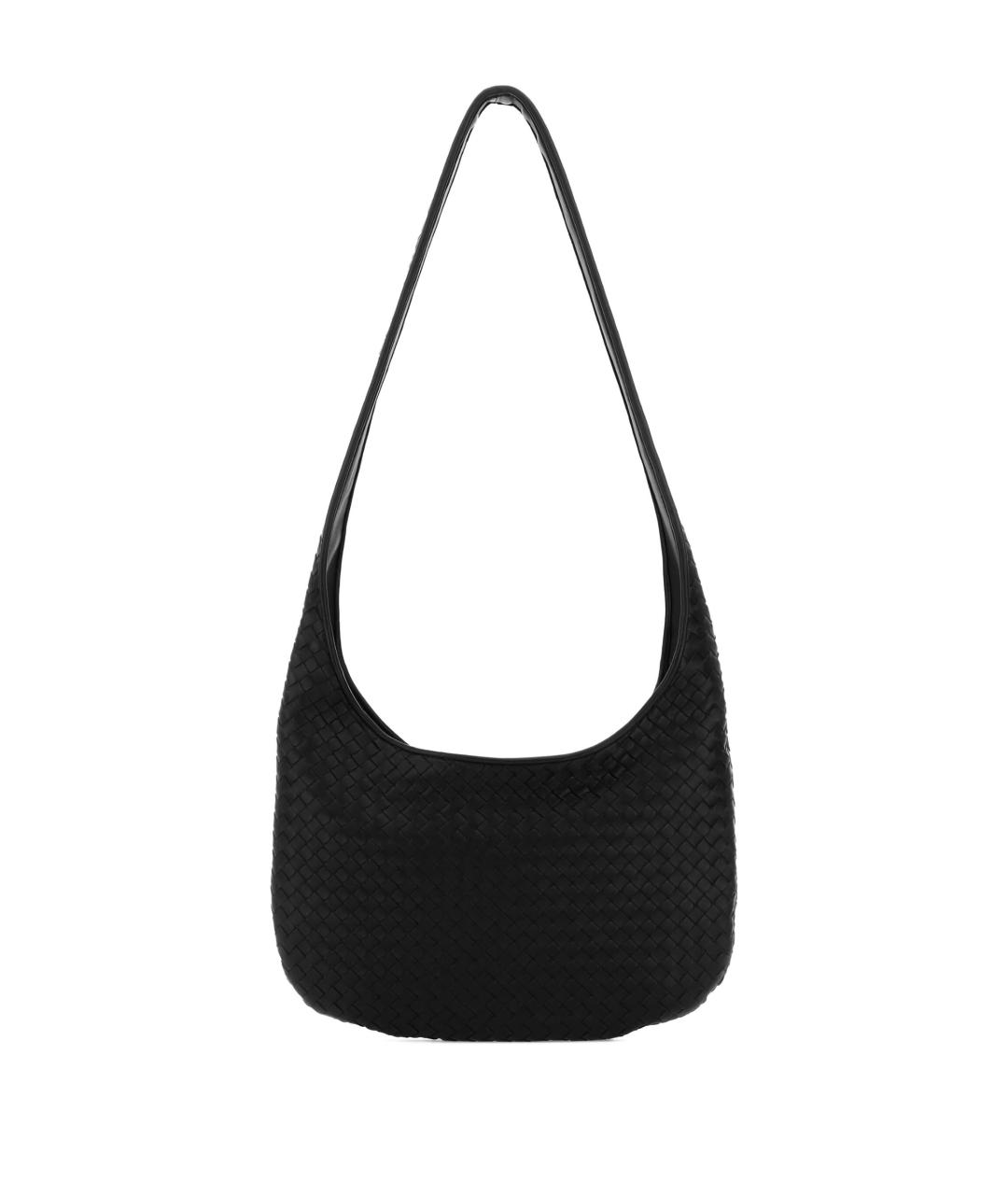 BOTTEGA VENETA Черная кожаная сумка на плечо, фото 3