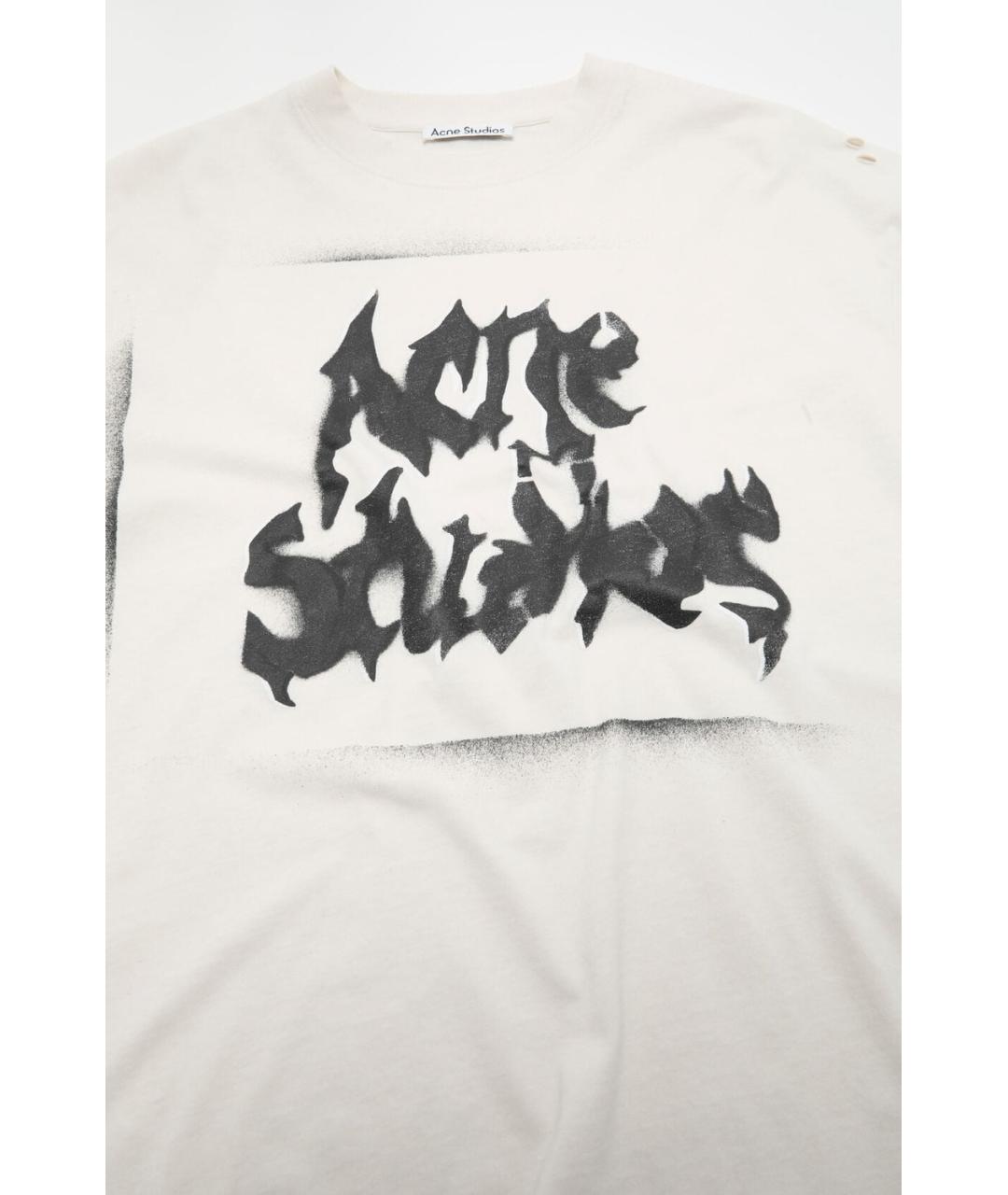 ACNE STUDIOS Белая хлопковая футболка, фото 3