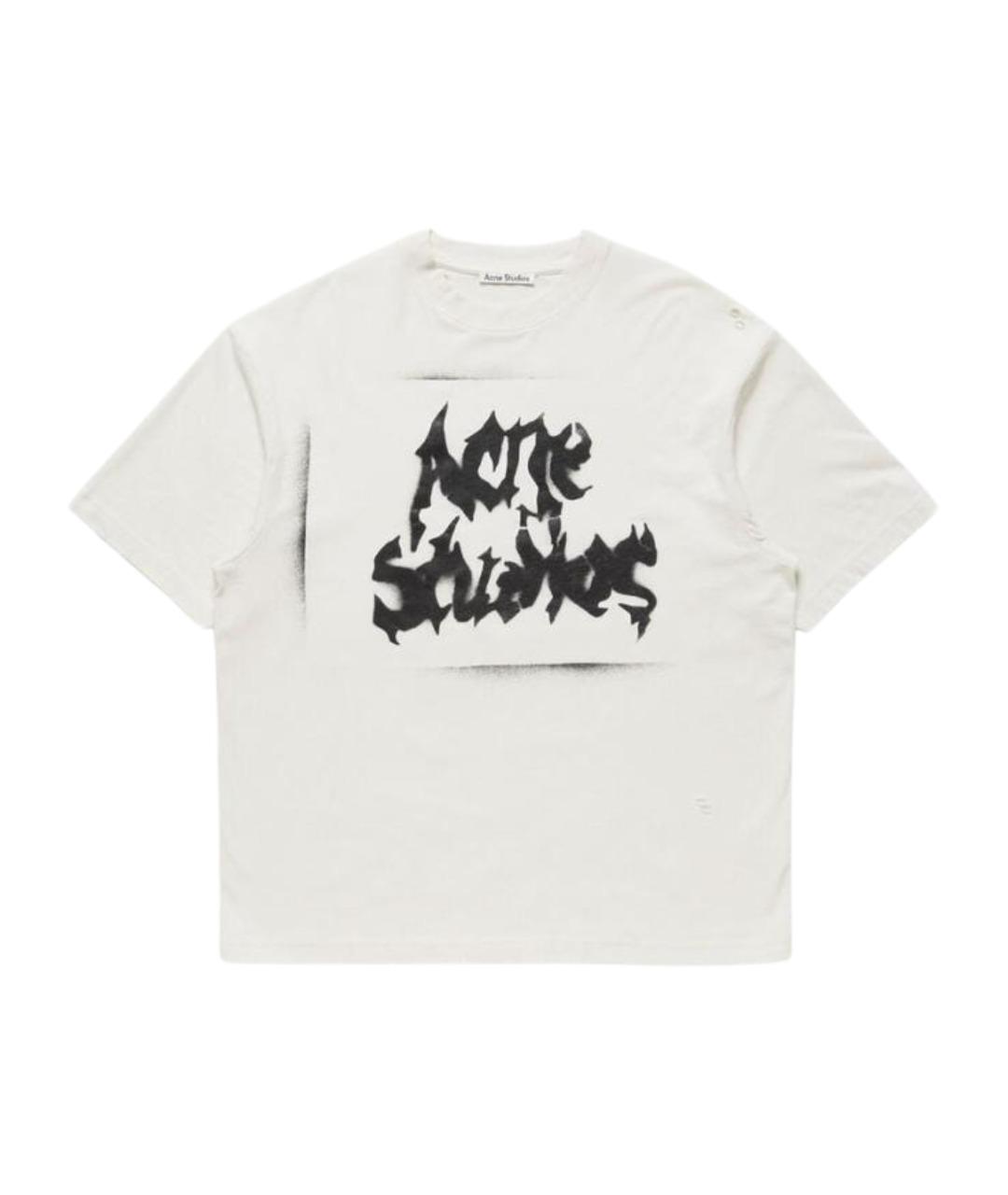 ACNE STUDIOS Белая хлопковая футболка, фото 1