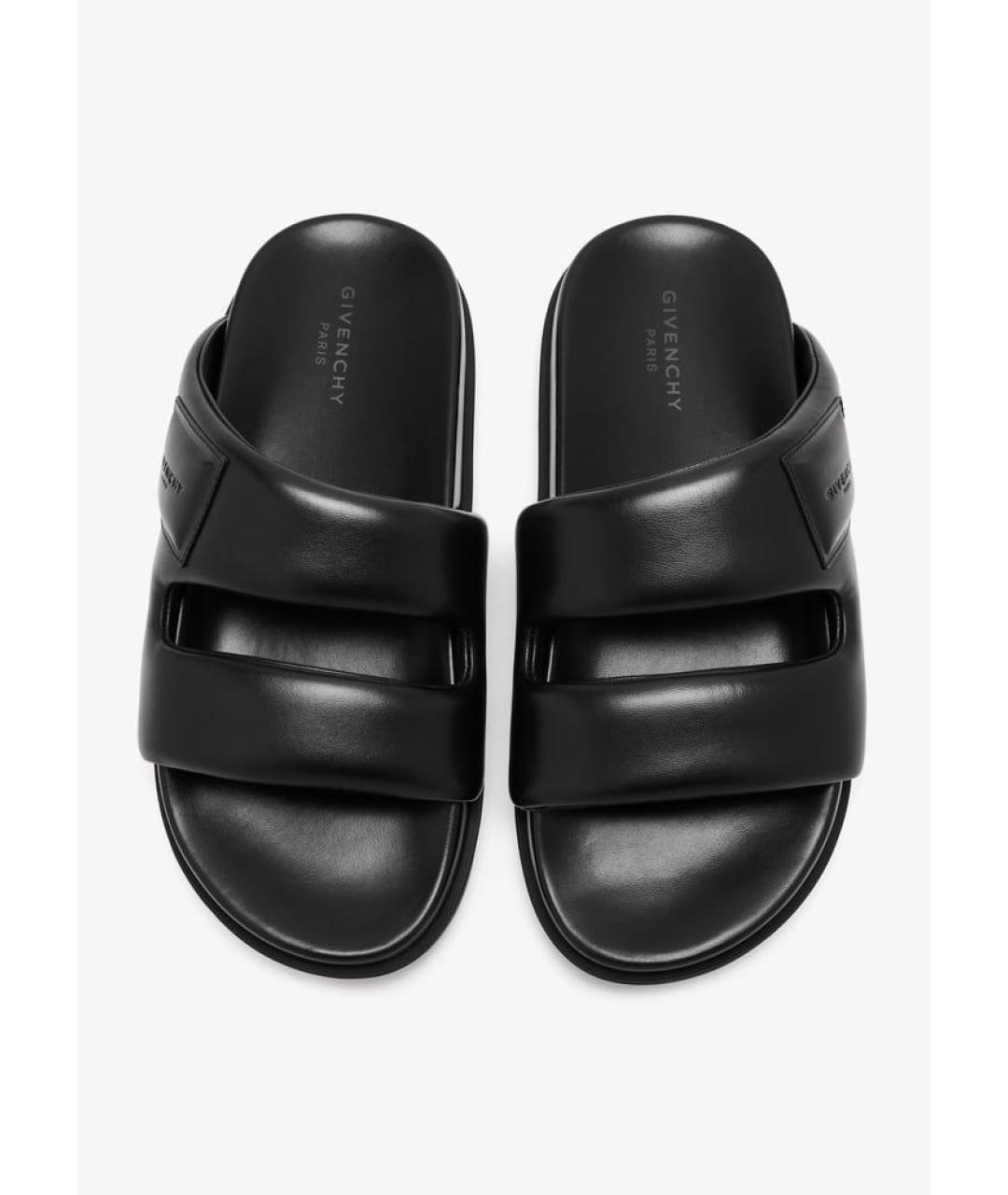 GIVENCHY Черные кожаные сандалии, фото 4