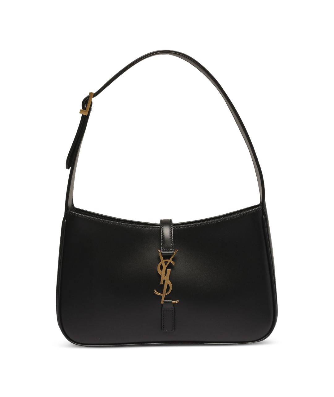SAINT LAURENT Черная кожаная сумка через плечо, фото 1