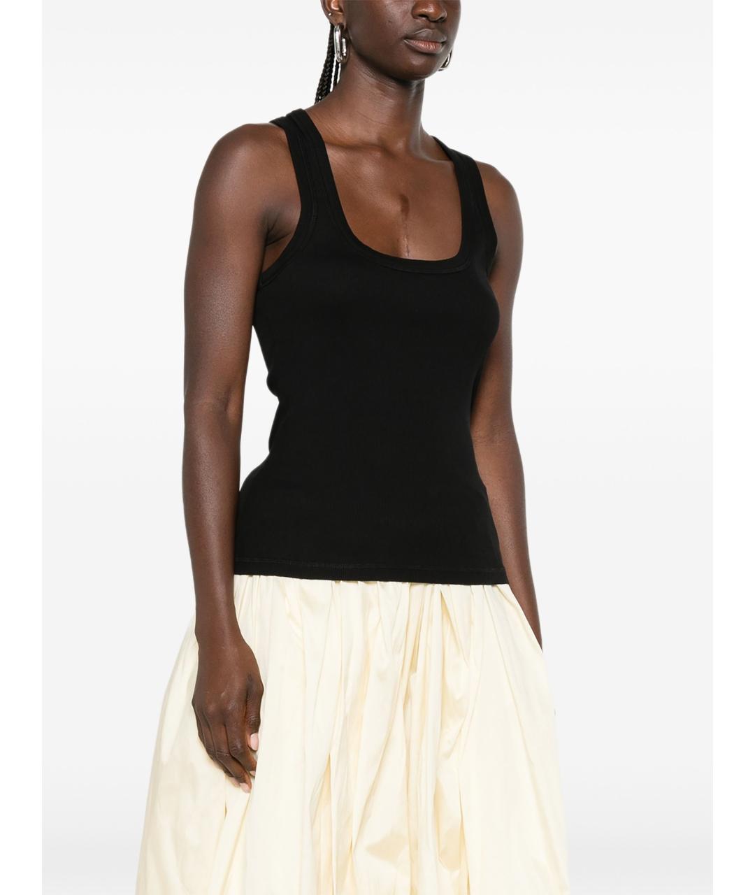 JACQUEMUS Черная хлопковая майка, фото 4