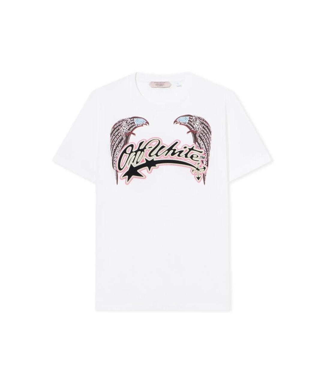 OFF-WHITE Белая хлопковая футболка, фото 1