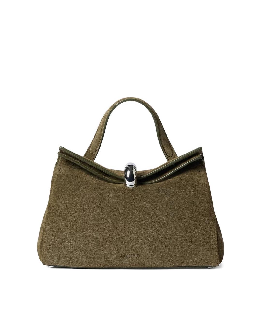 JACQUEMUS Хаки кожаная сумка тоут, фото 1