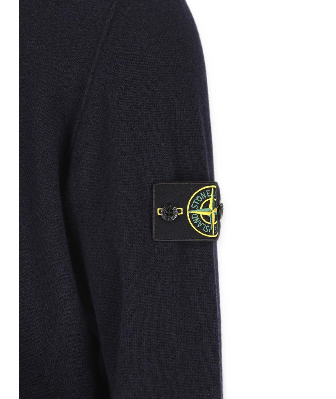 STONE ISLAND Синий шерстяной джемпер / свитер, фото 2