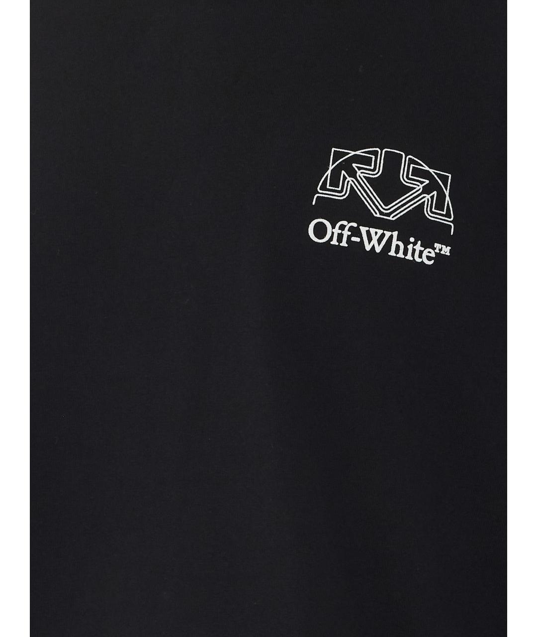 OFF-WHITE Черная хлопковая футболка, фото 4