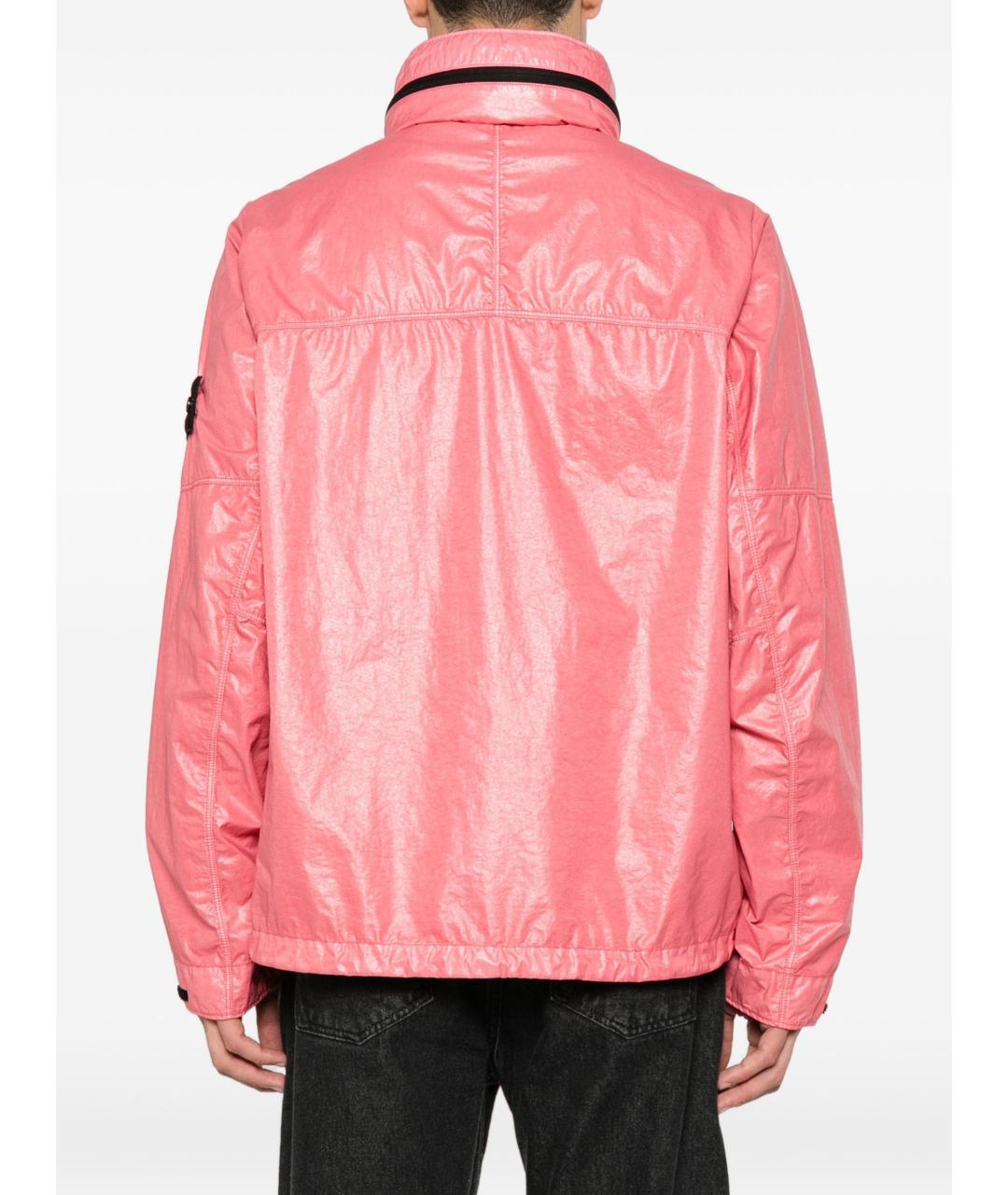 STONE ISLAND Розовая полиамидовая куртка, фото 5