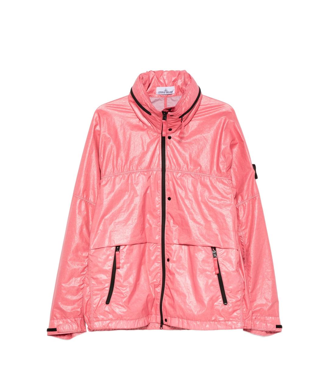 STONE ISLAND Розовая полиамидовая куртка, фото 1