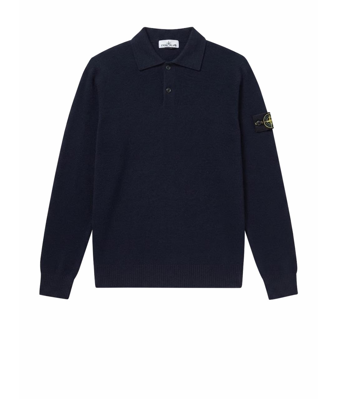 STONE ISLAND Синий шерстяной джемпер / свитер, фото 1